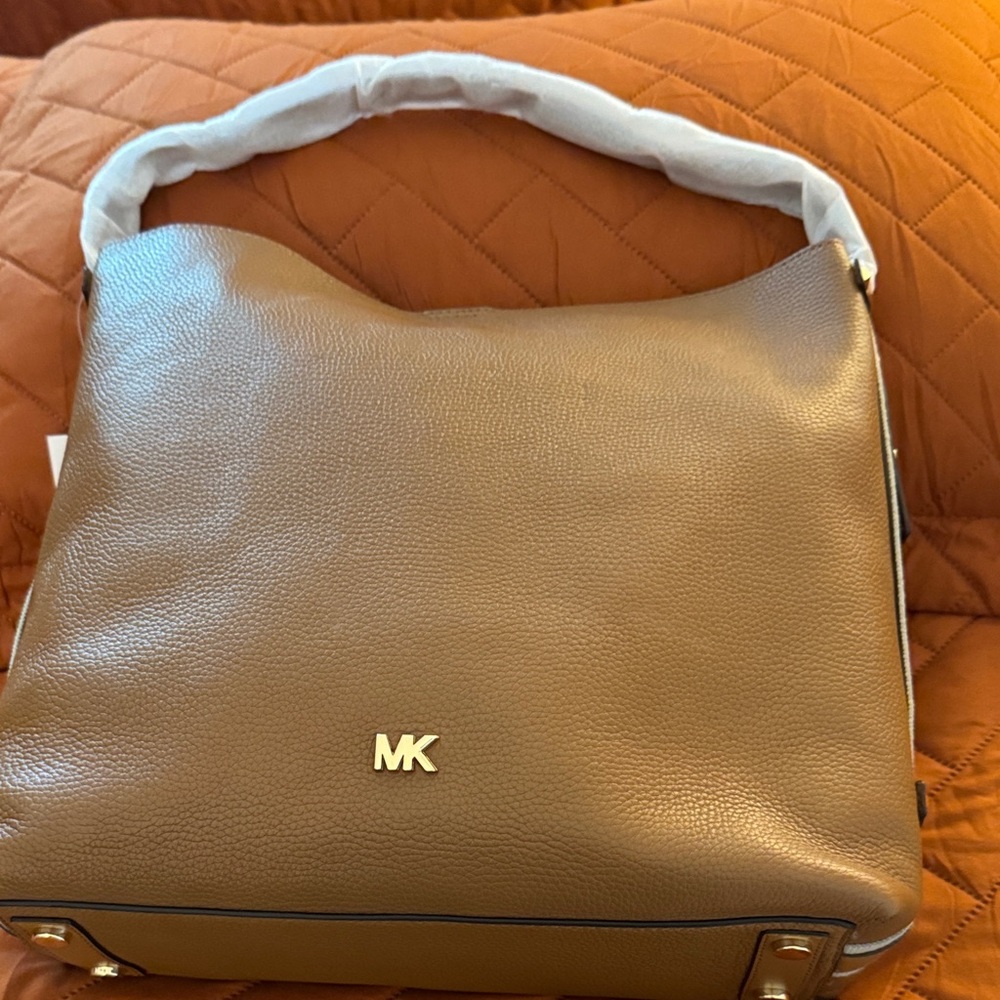 Michael Kors Brown Leather Hobo Bag
